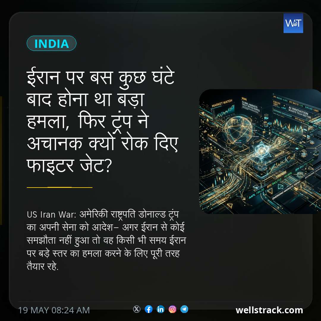 ईरान पर बस कुछ घंटे बाद होना था बड़ा हमला, फिर ट्रंप ने अचानक क्यों रोक दिए फाइटर जेट? — WellsTrack