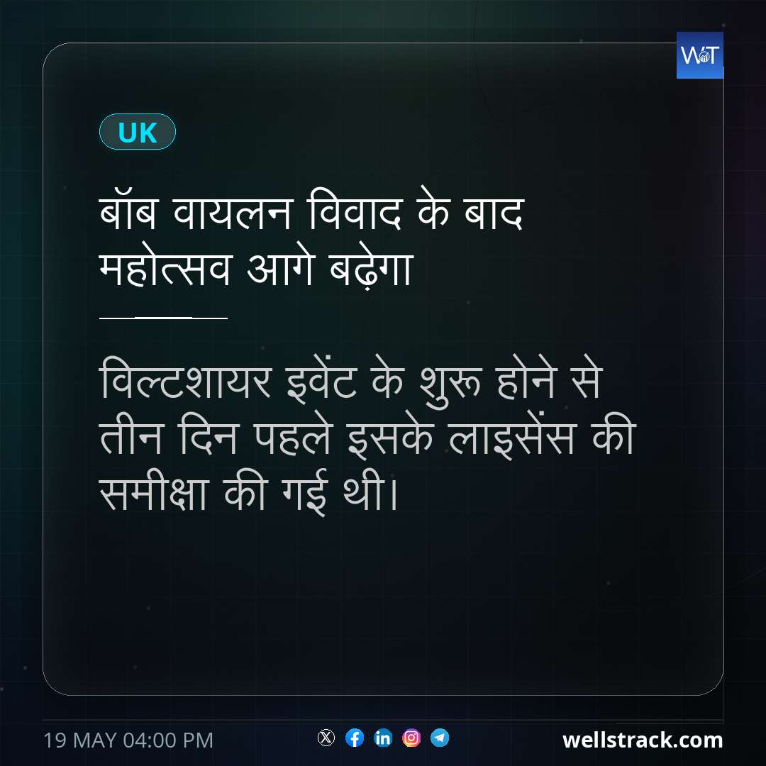 बॉब वायलन विवाद के बाद महोत्सव आगे बढ़ेगा — WellsTrack
