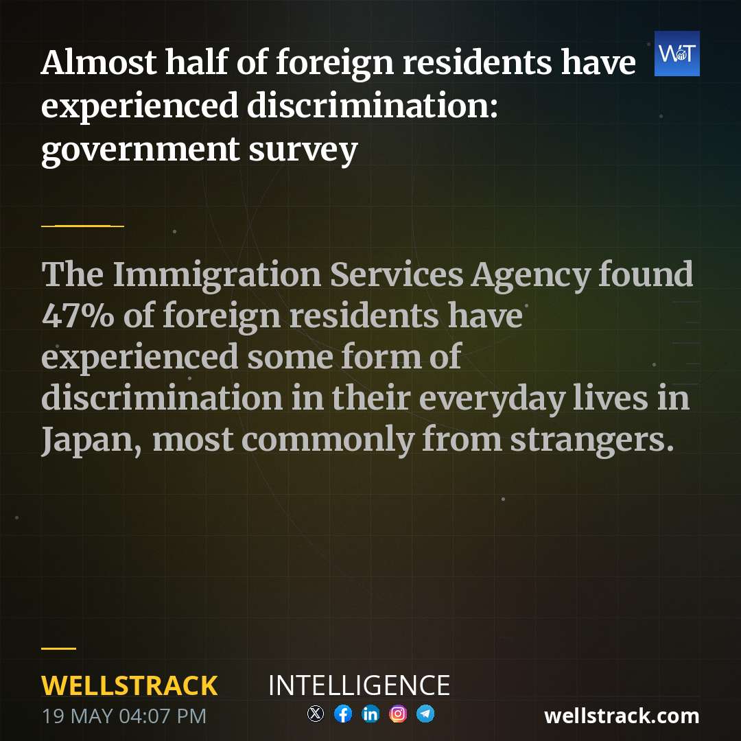 Almost half of foreign residents have experienced discrimination: government survey — WellsTrack