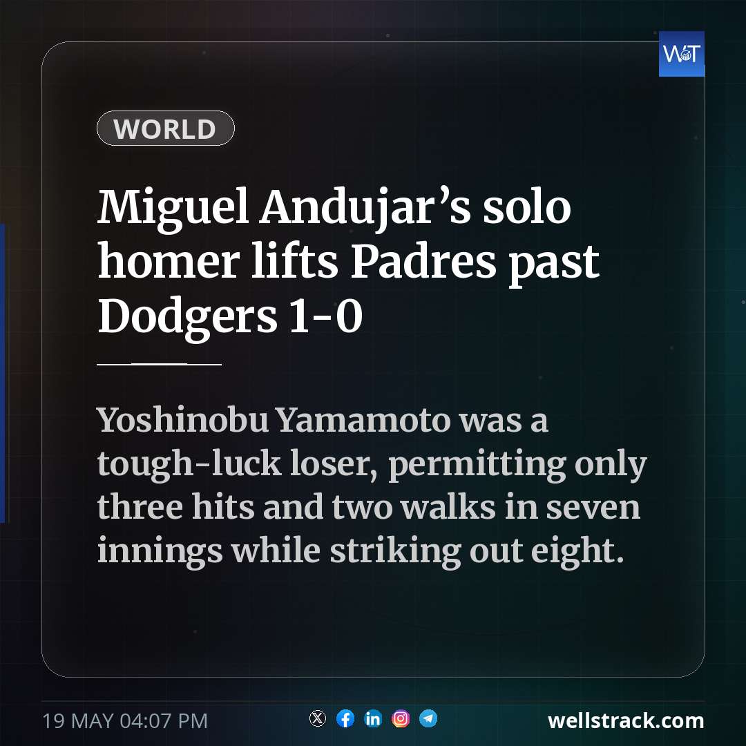 Miguel Andujar’s solo homer lifts Padres past Dodgers 1-0 — WellsTrack