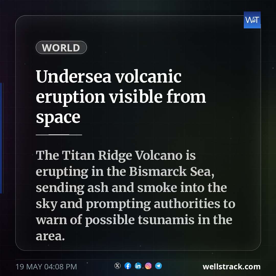 Undersea volcanic eruption visible from space — WellsTrack