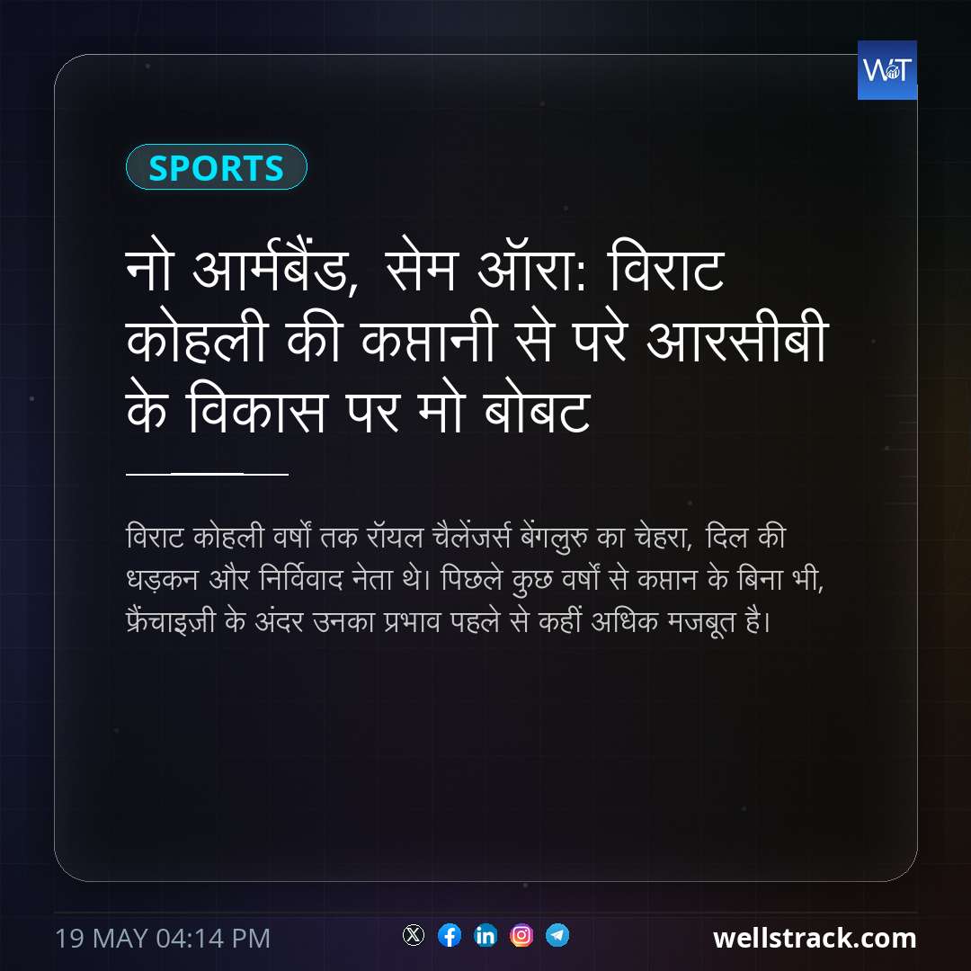 नो आर्मबैंड, सेम ऑरा: विराट कोहली की कप्तानी से परे आरसीबी के विकास पर मो बोबट — WellsTrack