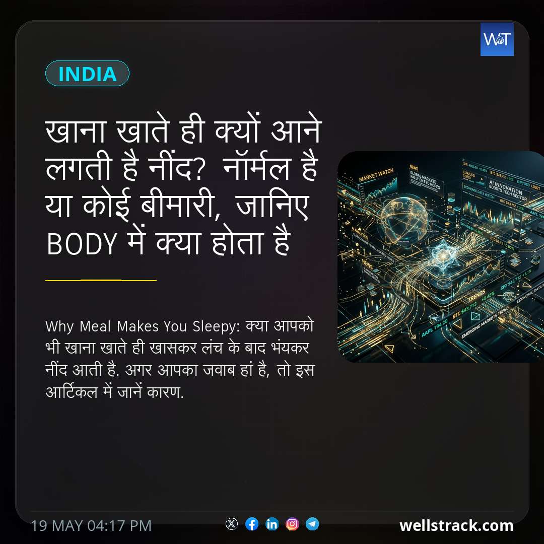 खाना खाते ही क्यों आने लगती है नींद? नॉर्मल है या कोई बीमारी, जानिए  Body में क्या होता है — WellsTrack