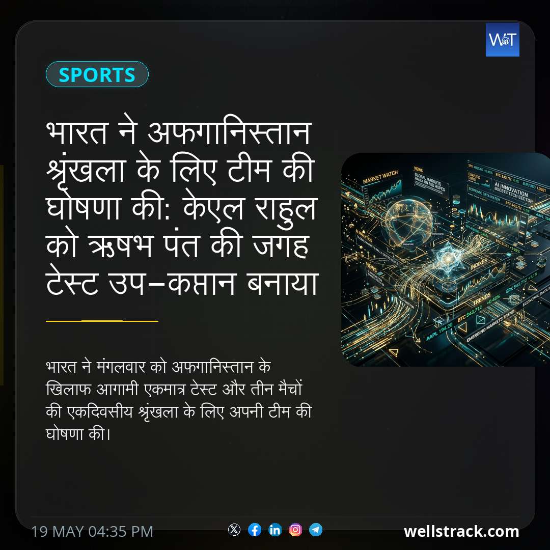 भारत ने अफगानिस्तान श्रृंखला के लिए टीम की घोषणा की: केएल राहुल को ऋषभ पंत की जगह टेस्ट उप-कप्तान बनाया गया, ईशान किशन की वनडे के लिए वापसी; पूरी टीम की जाँच करें — WellsTrack