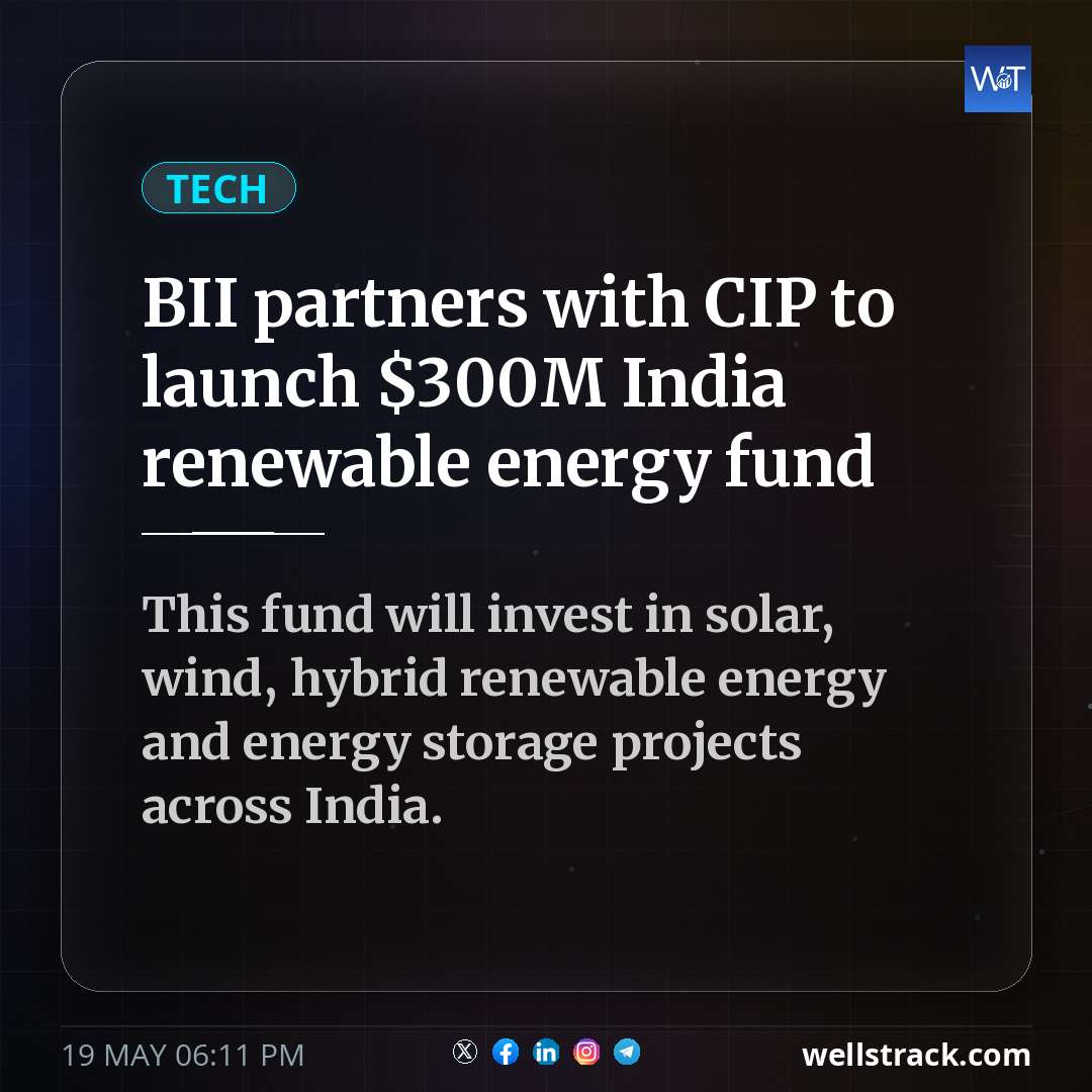 BII partners with CIP to launch $300M India renewable energy fund — WellsTrack