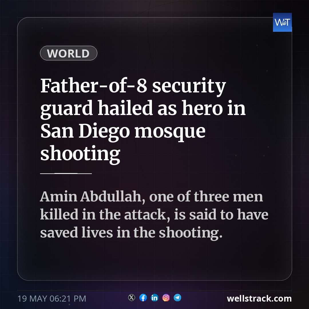 Father-of-8 security guard hailed as hero in San Diego mosque shooting — WellsTrack