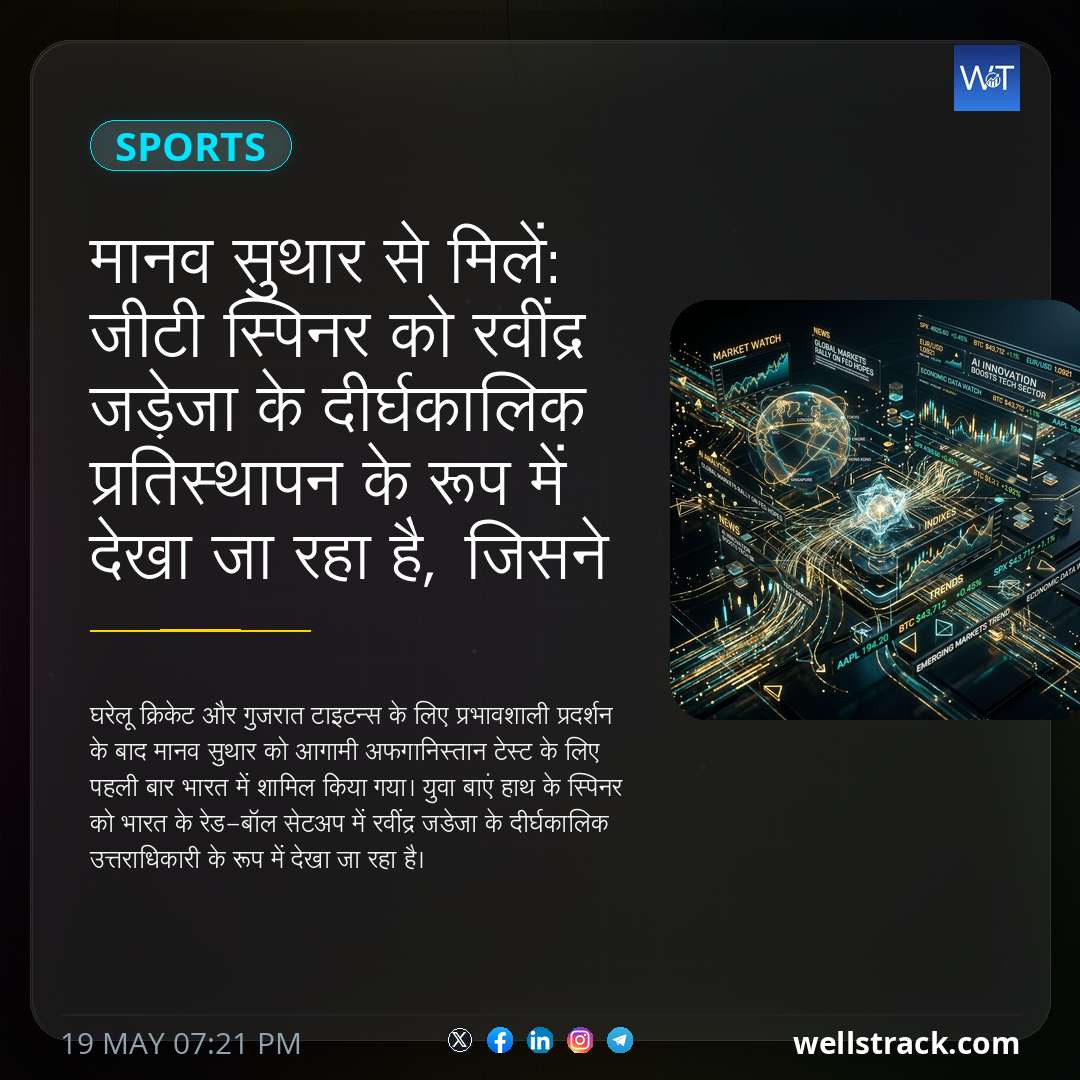 मानव सुथार से मिलें: जीटी स्पिनर को रवींद्र जड़ेजा के दीर्घकालिक प्रतिस्थापन के रूप में देखा जा रहा है, जिसने अफगानिस्तान टेस्ट श्रृंखला के लिए पहली बार भारत को बुलाया — WellsTrack