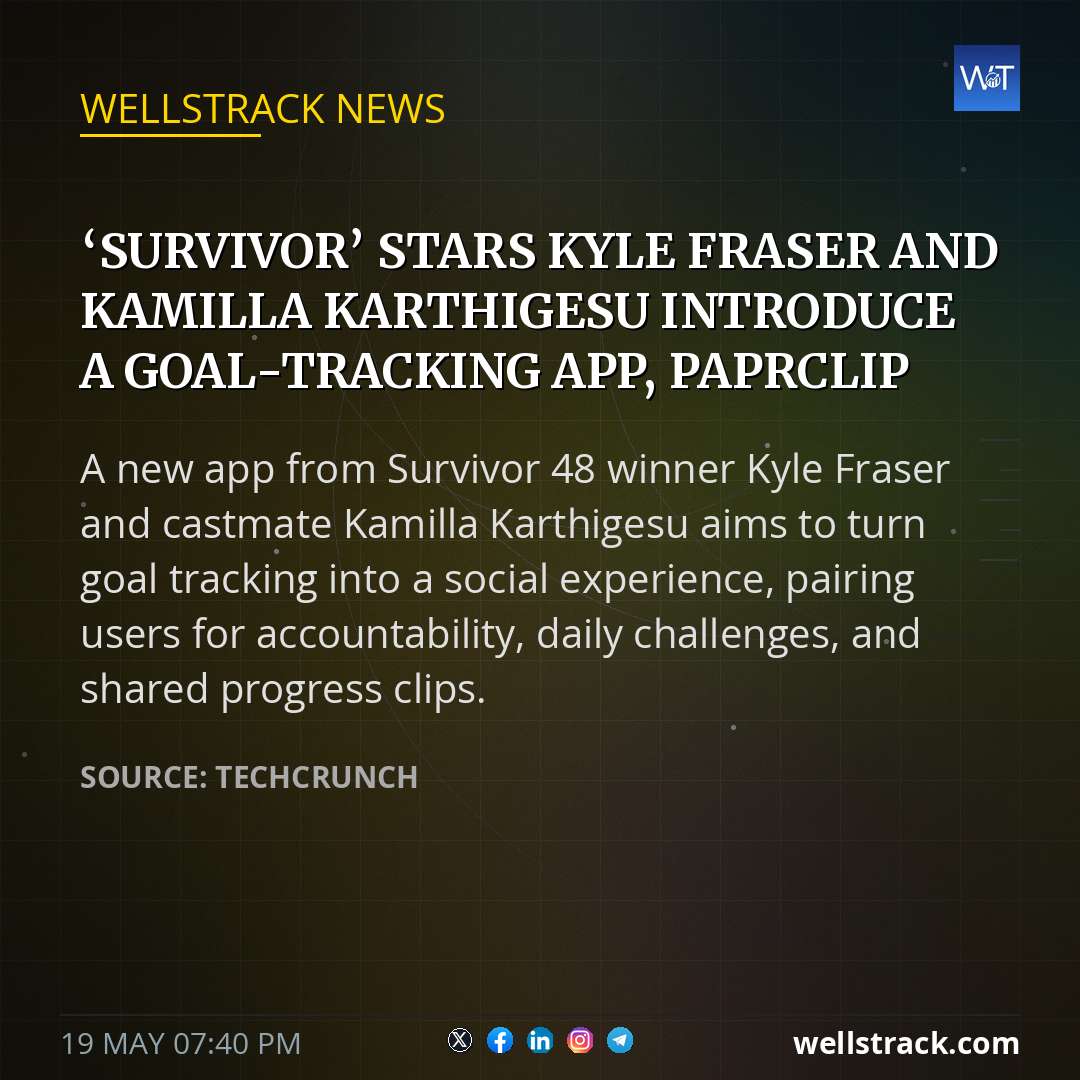 ‘Survivor’ stars Kyle Fraser and Kamilla Karthigesu introduce  a goal-tracking app, Paprclip — WellsTrack