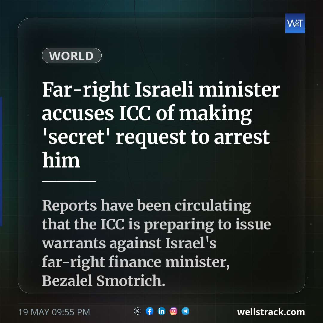 Far-right Israeli minister accuses ICC of making 'secret' request to arrest him — WellsTrack