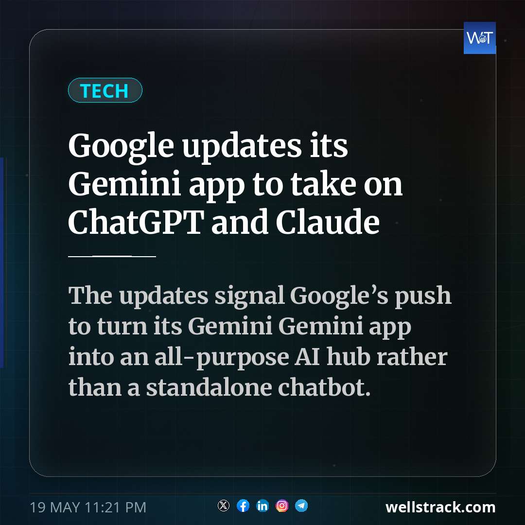 Google updates its Gemini app to take on ChatGPT and Claude — WellsTrack