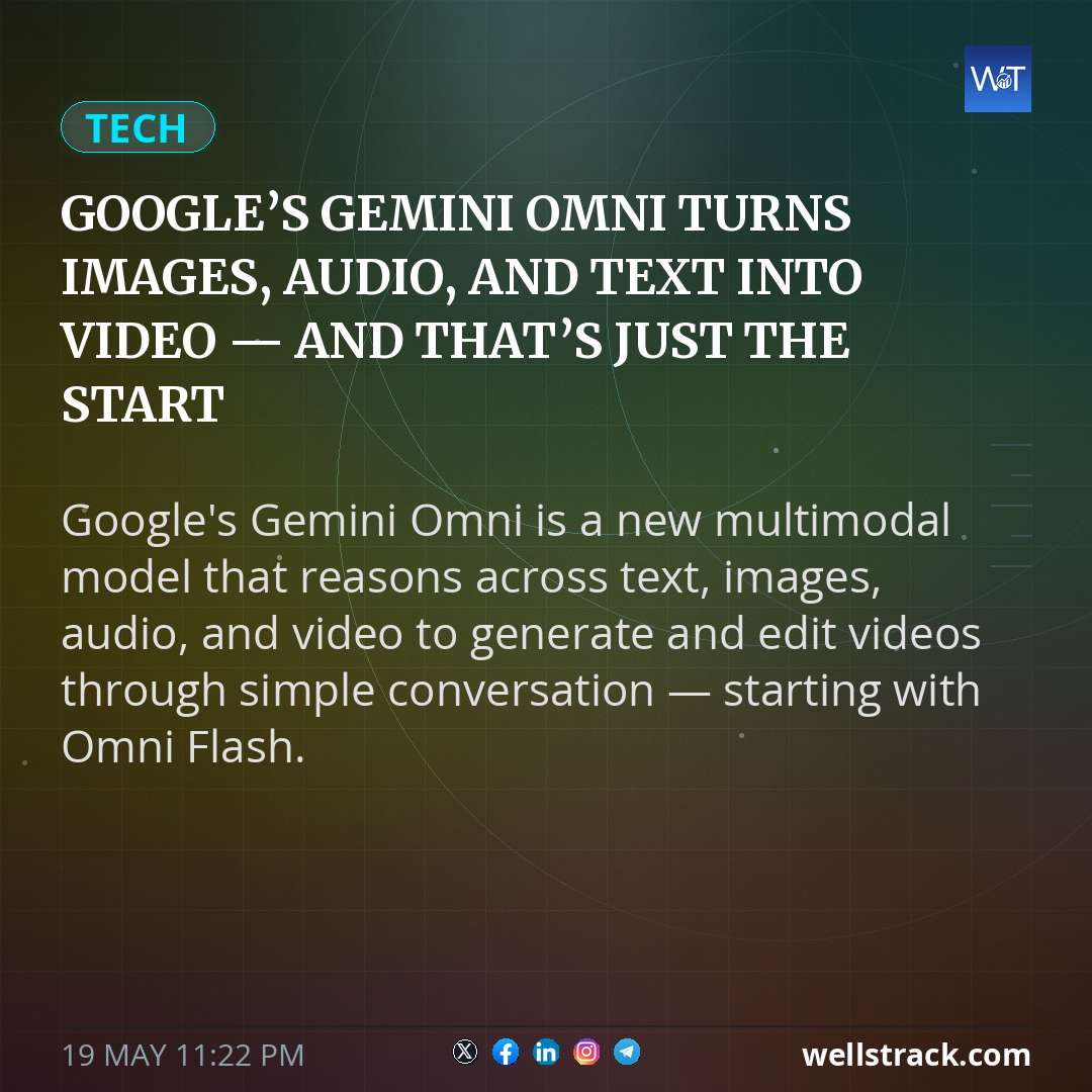 Google’s Gemini Omni turns images, audio, and text into video — and that’s just the start — WellsTrack
