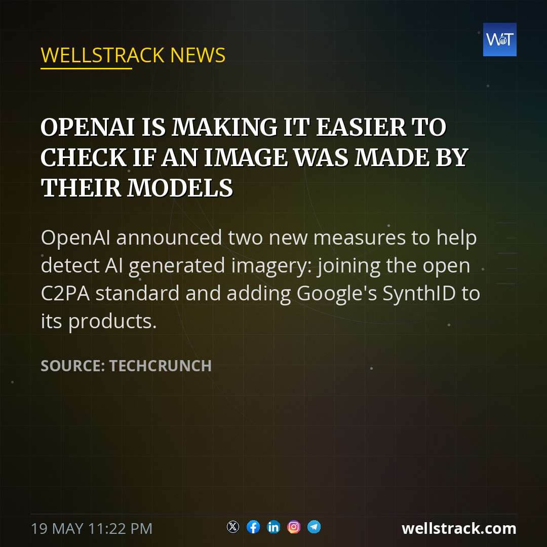 OpenAI is making it easier to check if an image was made by their models — WellsTrack