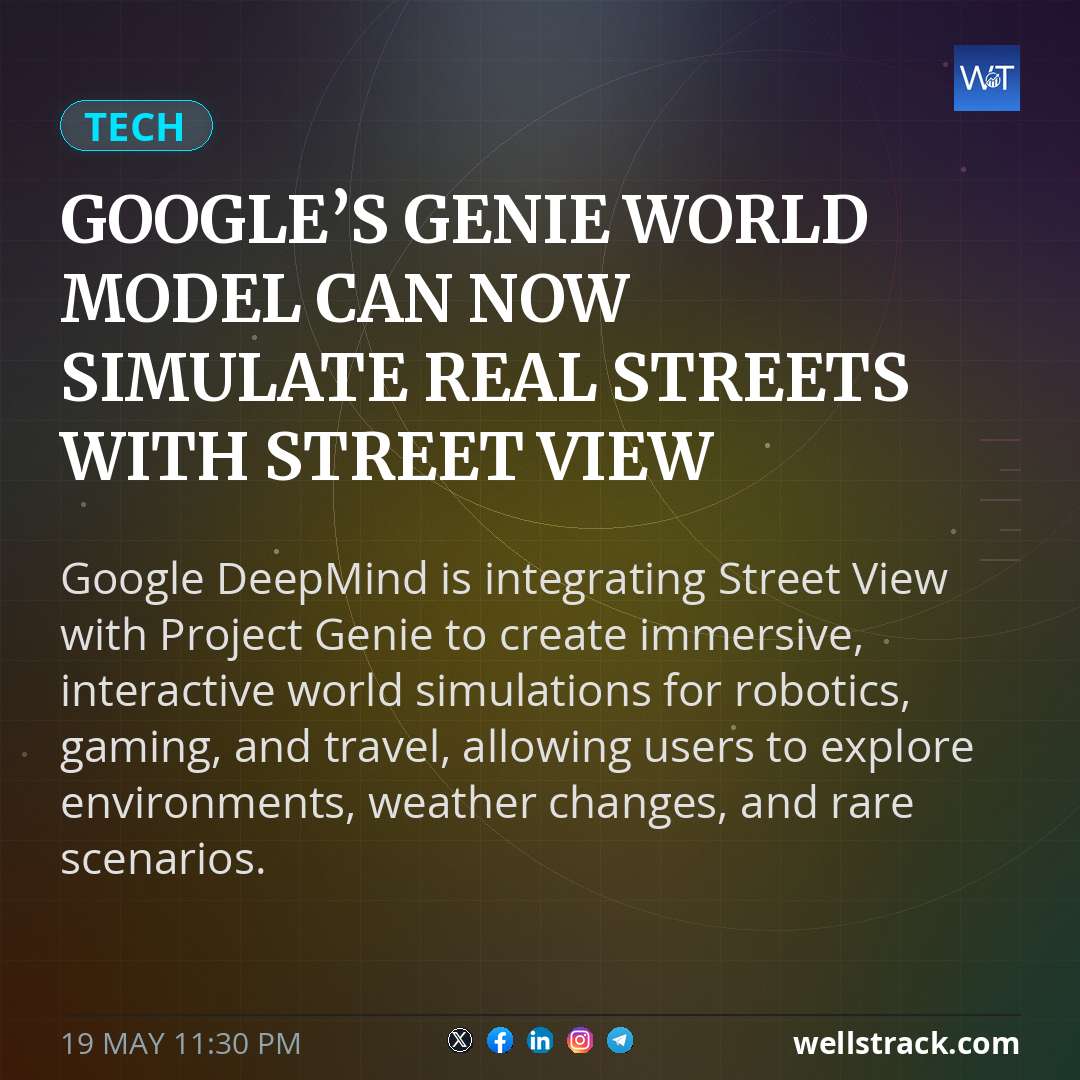 Google’s Genie world model can now simulate real streets with Street View — WellsTrack