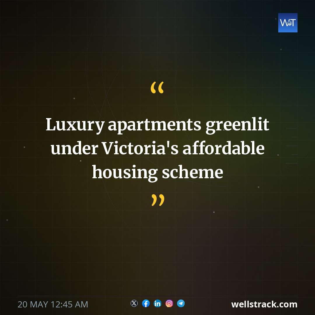 Luxury apartments greenlit under Victoria's affordable housing scheme — WellsTrack