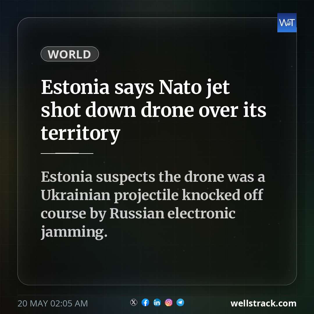 Estonia says Nato jet shot down drone over its territory — WellsTrack