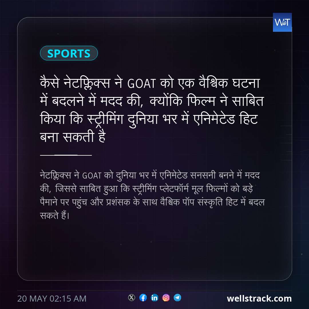 कैसे नेटफ्लिक्स ने GOAT को एक वैश्विक घटना में बदलने में मदद की, क्योंकि फिल्म ने साबित किया कि स्ट्रीमिंग दुनिया भर में एनिमेटेड हिट बना सकती है — WellsTrack