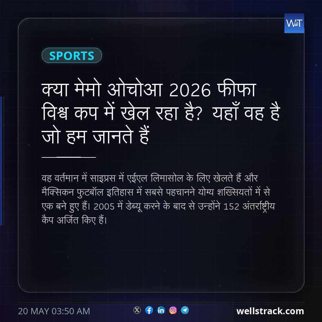 क्या मेमो ओचोआ 2026 फीफा विश्व कप में खेल रहा है? यहाँ वह है जो हम जानते हैं — WellsTrack