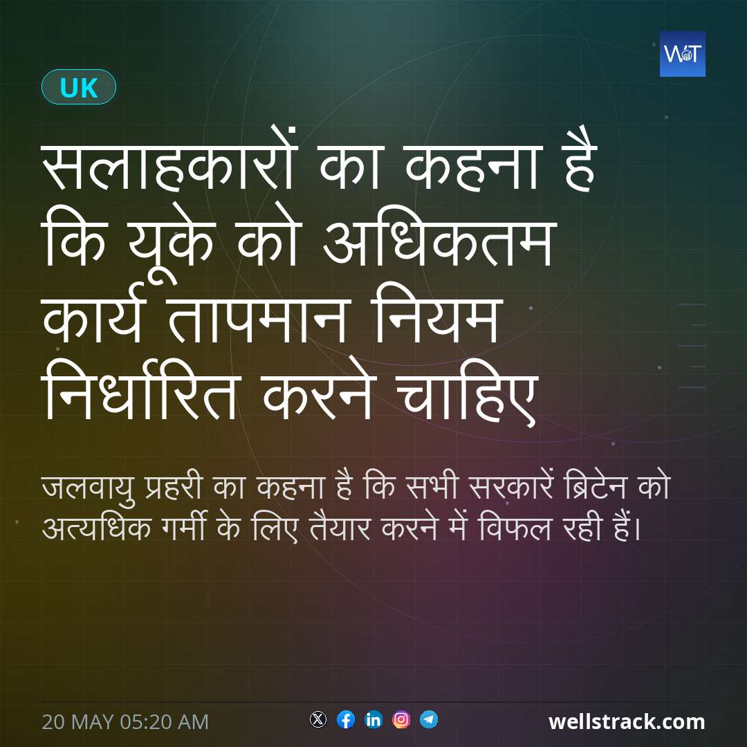 सलाहकारों का कहना है कि यूके को अधिकतम कार्य तापमान नियम निर्धारित करने चाहिए — WellsTrack