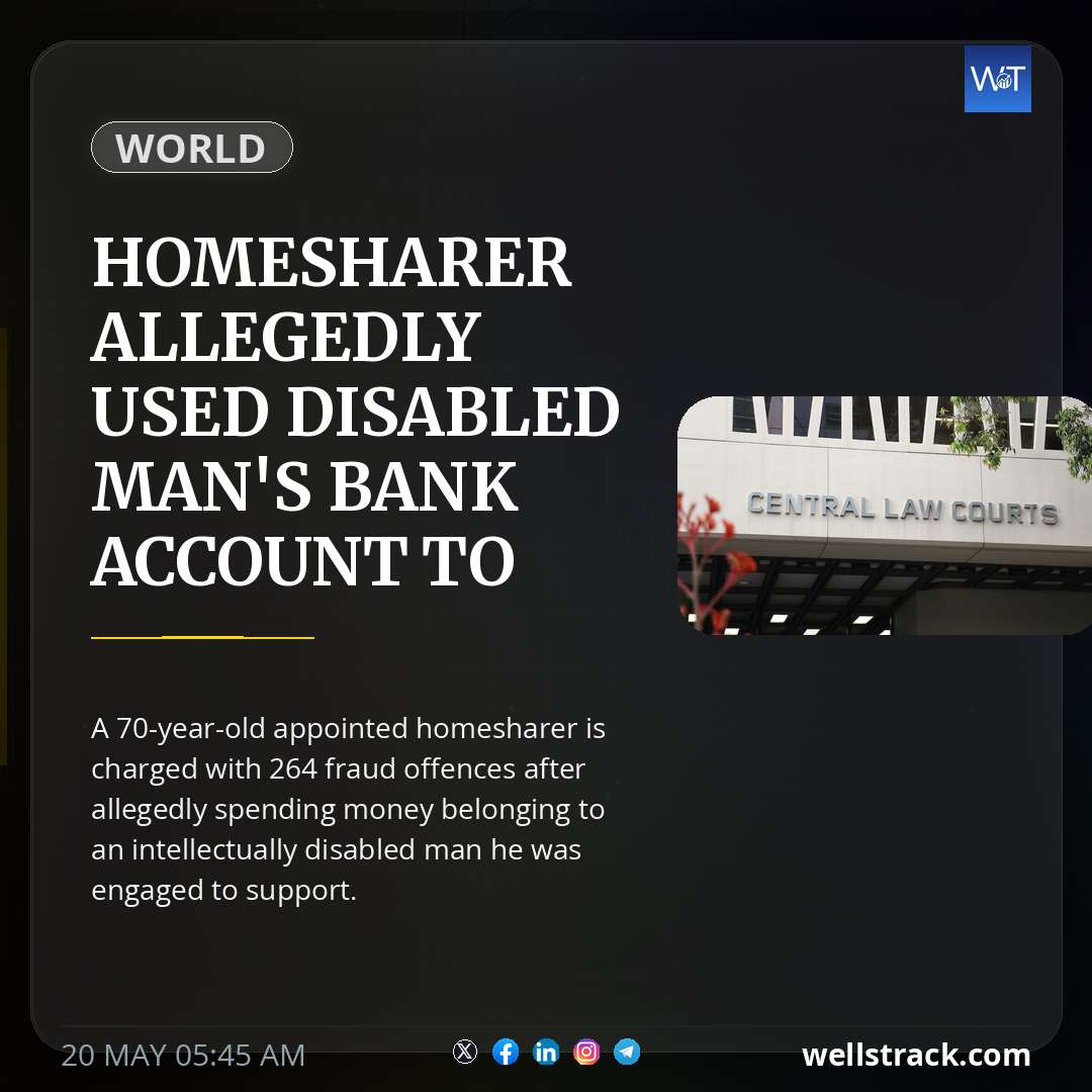 Homesharer allegedly used disabled man's bank account to spend $54,000 — WellsTrack