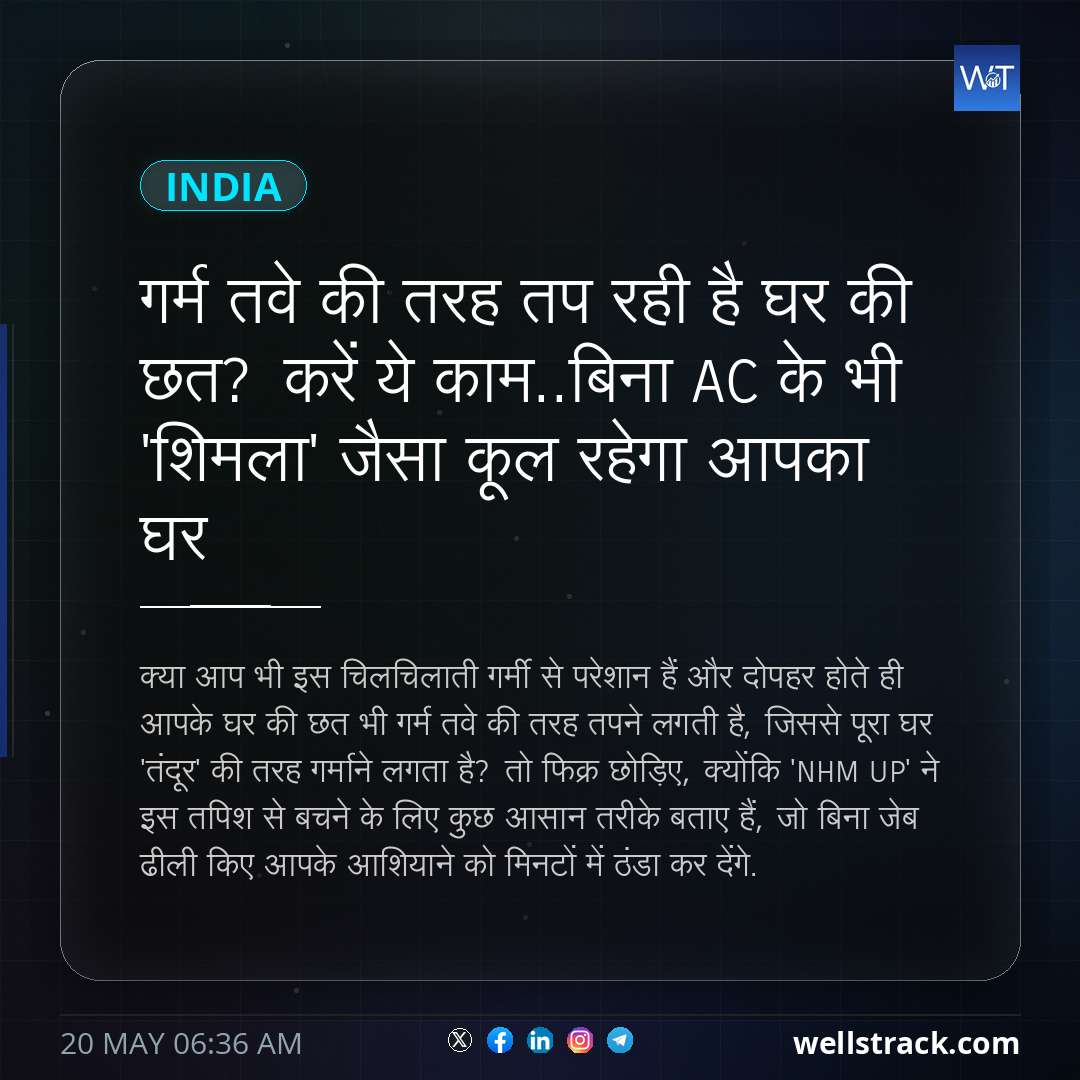 गर्म तवे की तरह तप रही है घर की छत? करें ये काम..बिना AC के भी 'शिमला' जैसा कूल रहेगा आपका घर — WellsTrack