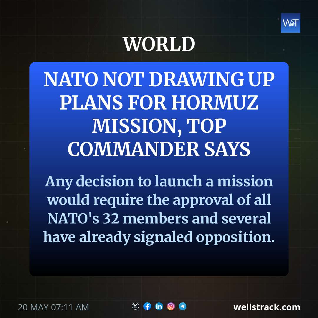 NATO not drawing up plans for Hormuz mission, top commander says — WellsTrack