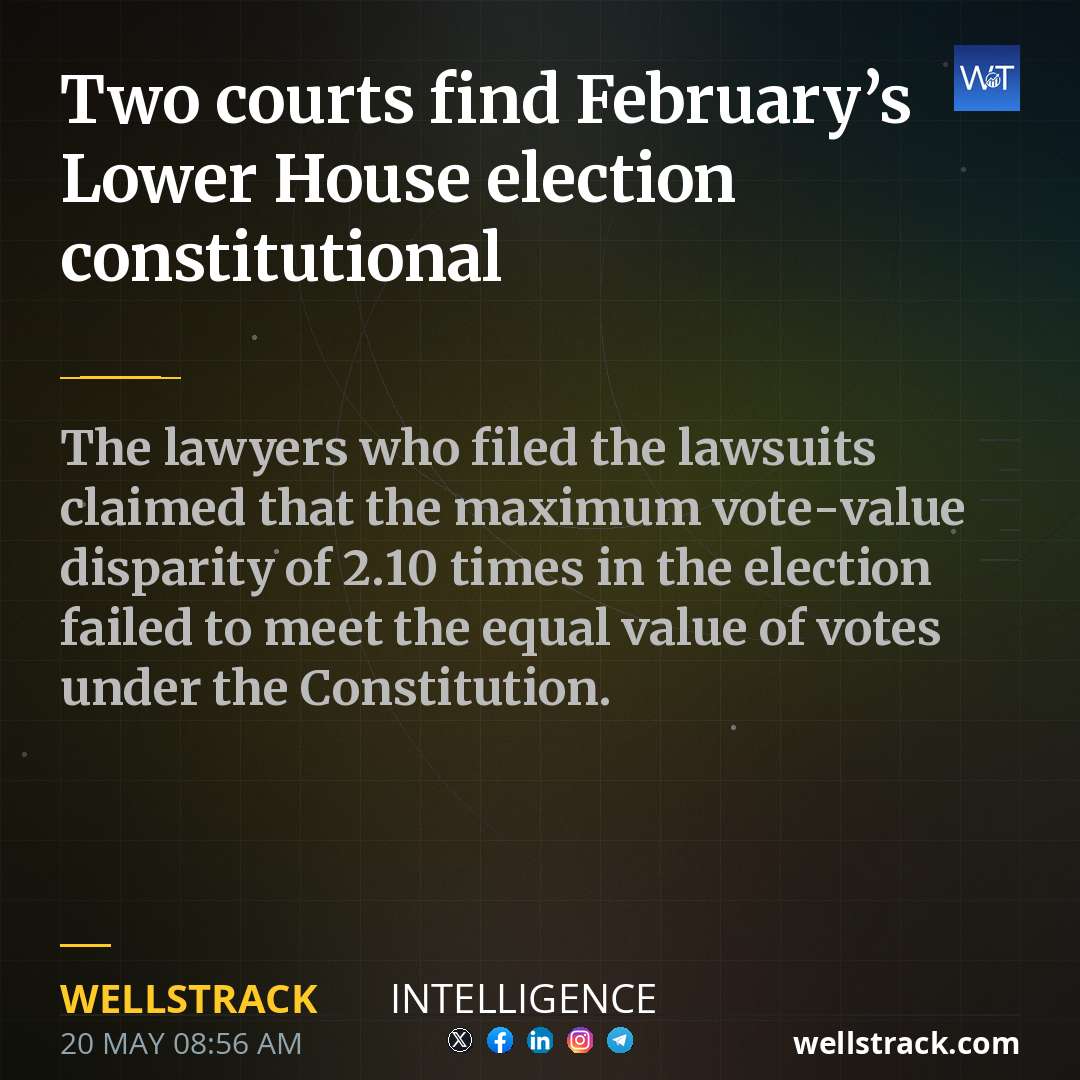 Two courts find February’s Lower House election constitutional — WellsTrack