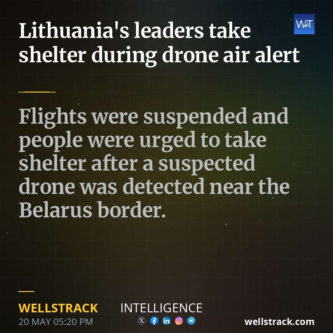 Lithuania's leaders take shelter during drone air alert — WellsTrack
