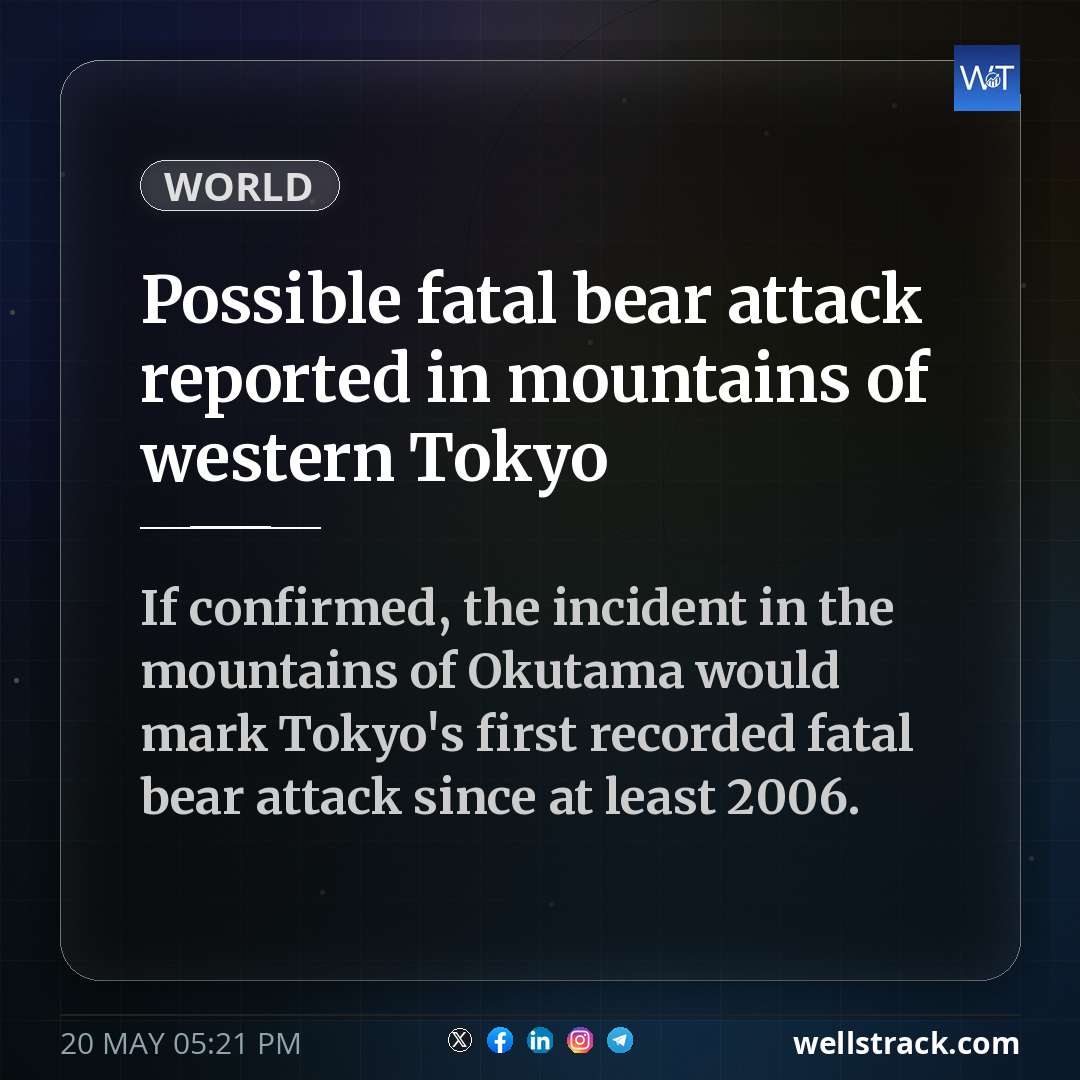 Possible fatal bear attack reported in mountains of western Tokyo — WellsTrack