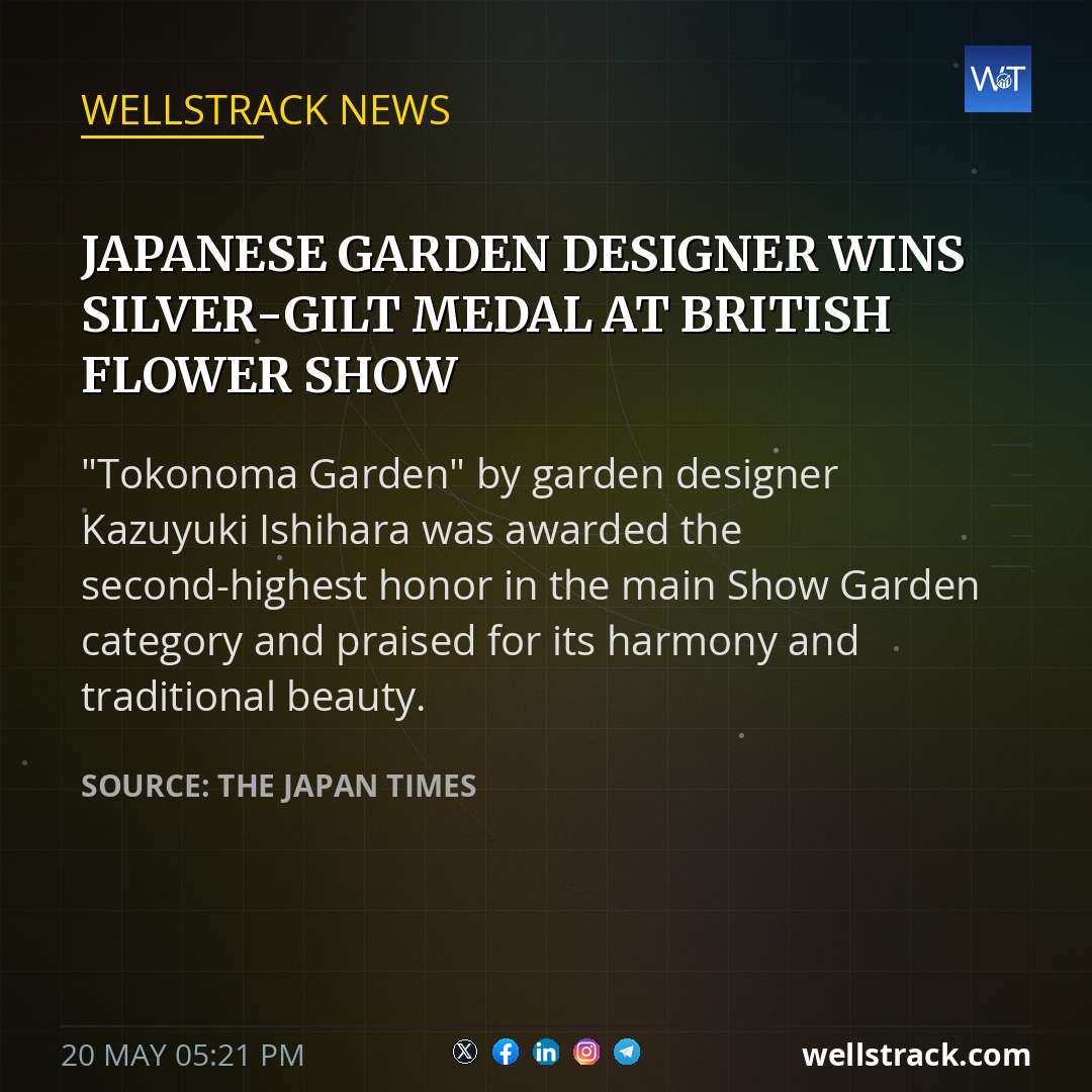 Japanese garden designer wins silver-gilt medal at British flower show — WellsTrack