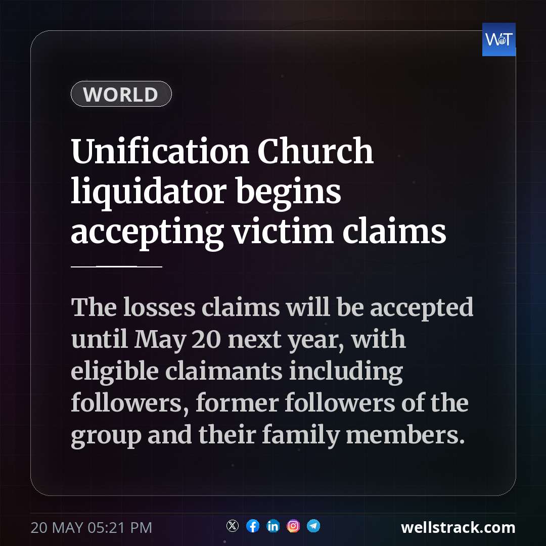 Unification Church liquidator begins accepting victim claims — WellsTrack
