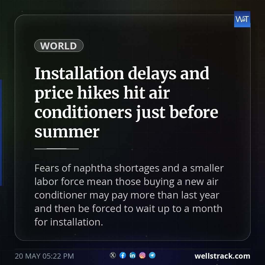 Installation delays and price hikes hit air conditioners just before summer — WellsTrack