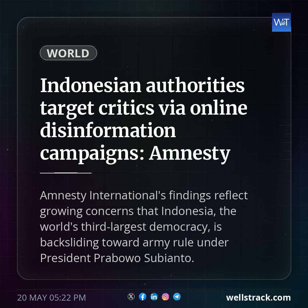 Indonesian authorities target critics via online disinformation campaigns: Amnesty — WellsTrack