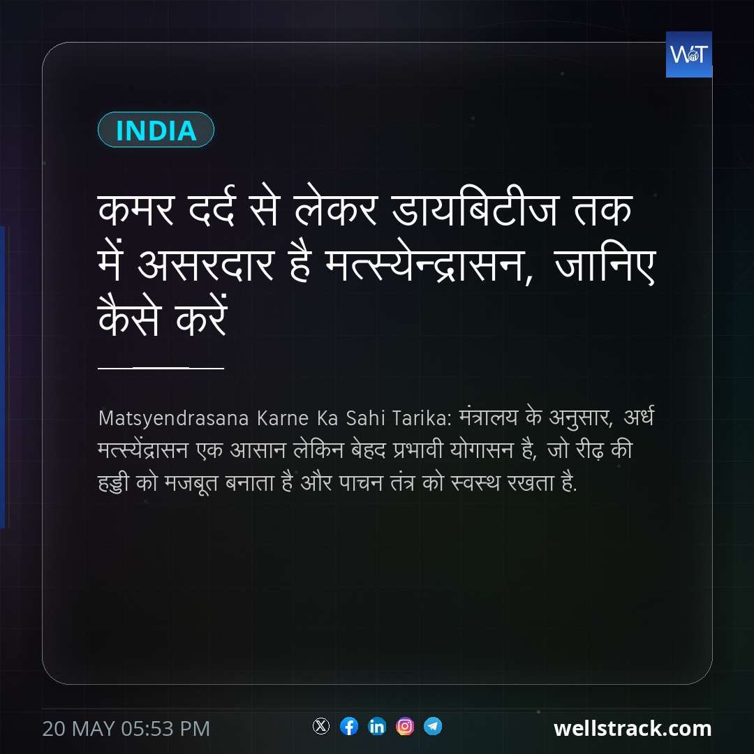 कमर दर्द से लेकर डायबिटीज तक में असरदार है मत्स्येन्द्रासन, जानिए कैसे करें — WellsTrack