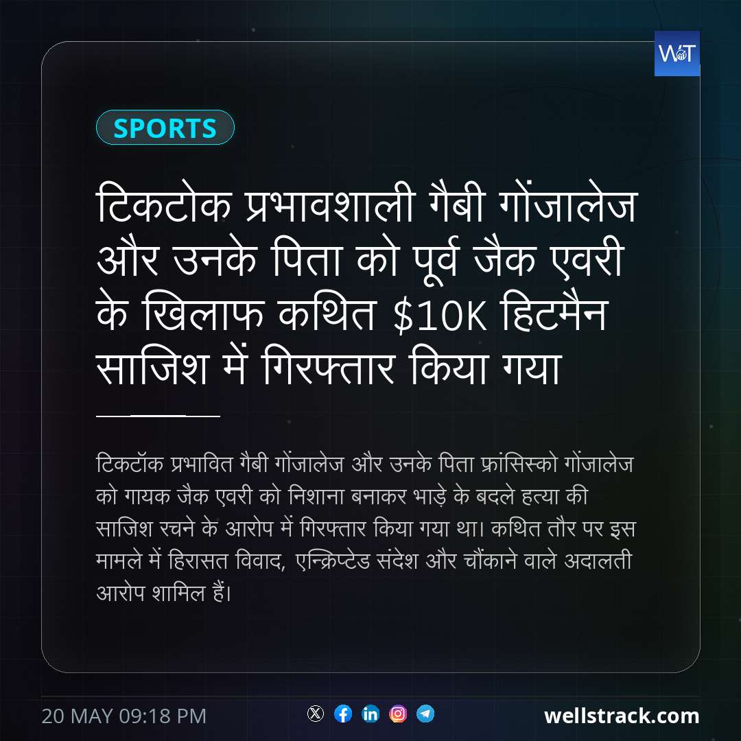 टिकटोक प्रभावशाली गैबी गोंजालेज और उनके पिता को पूर्व जैक एवरी के खिलाफ कथित $10K हिटमैन साजिश में गिरफ्तार किया गया — WellsTrack
