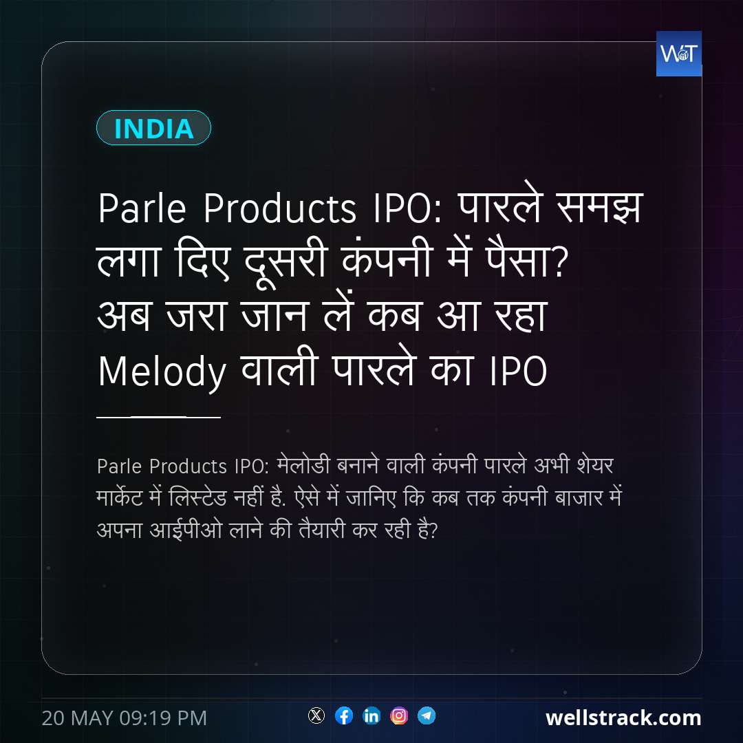 Parle Products IPO: पारले समझ लगा दिए दूसरी कंपनी में पैसा? अब जरा जान लें कब आ रहा Melody वाली पारले का IPO — WellsTrack