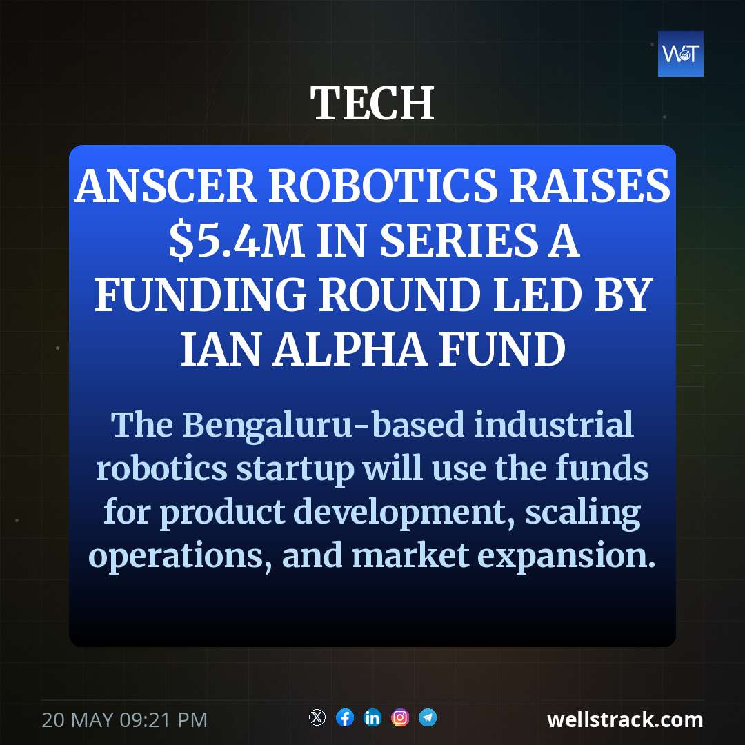 Anscer Robotics raises $5.4M in Series A funding round led by IAN Alpha Fund — WellsTrack