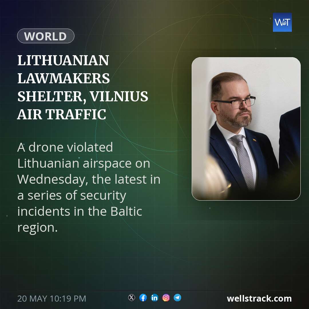 Lithuanian lawmakers shelter, Vilnius air traffic suspended due to drone incursion — WellsTrack