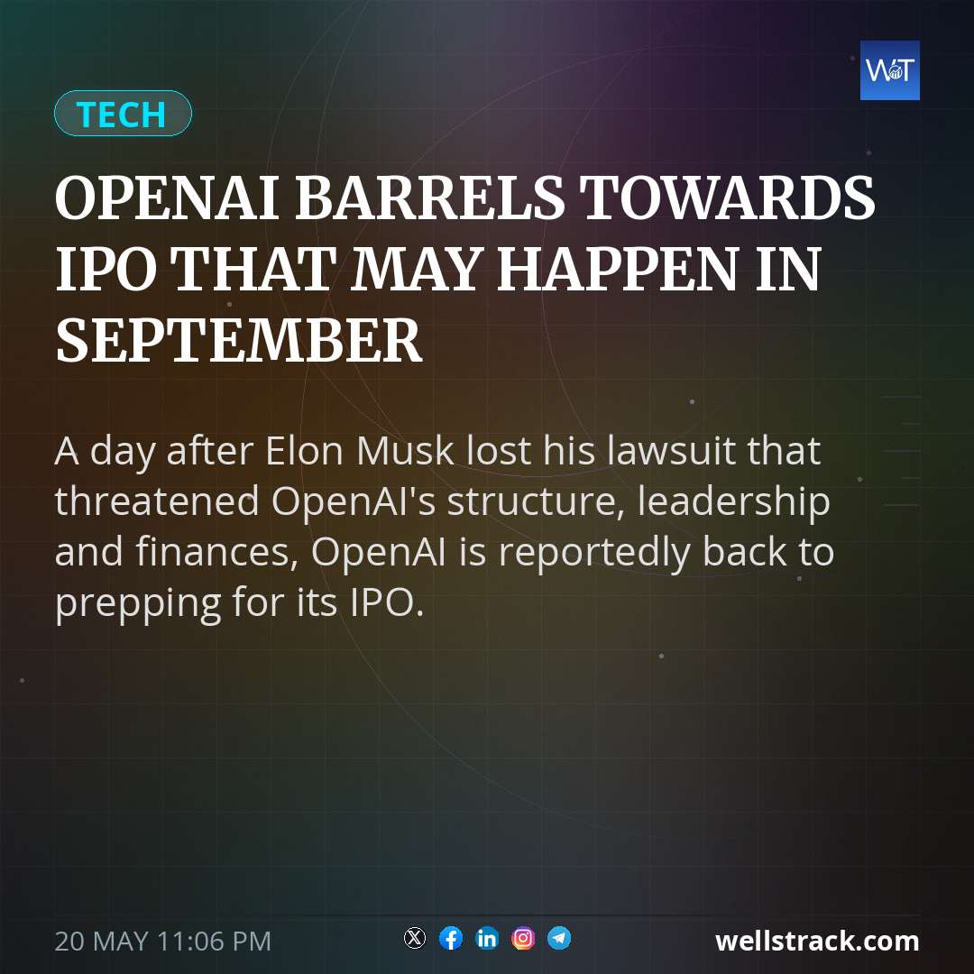 OpenAI barrels towards IPO that may happen in September — WellsTrack