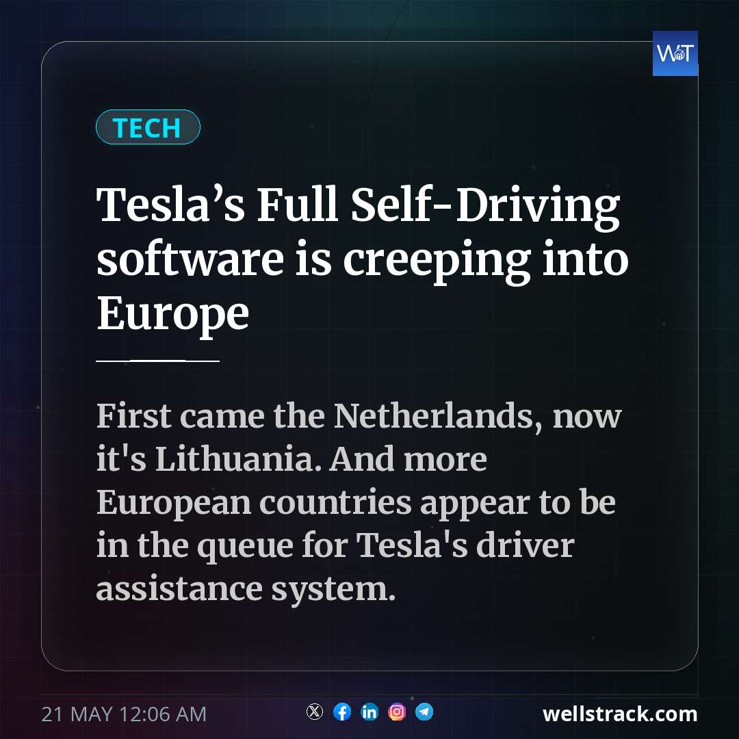 Tesla’s Full Self-Driving software is creeping into Europe — WellsTrack