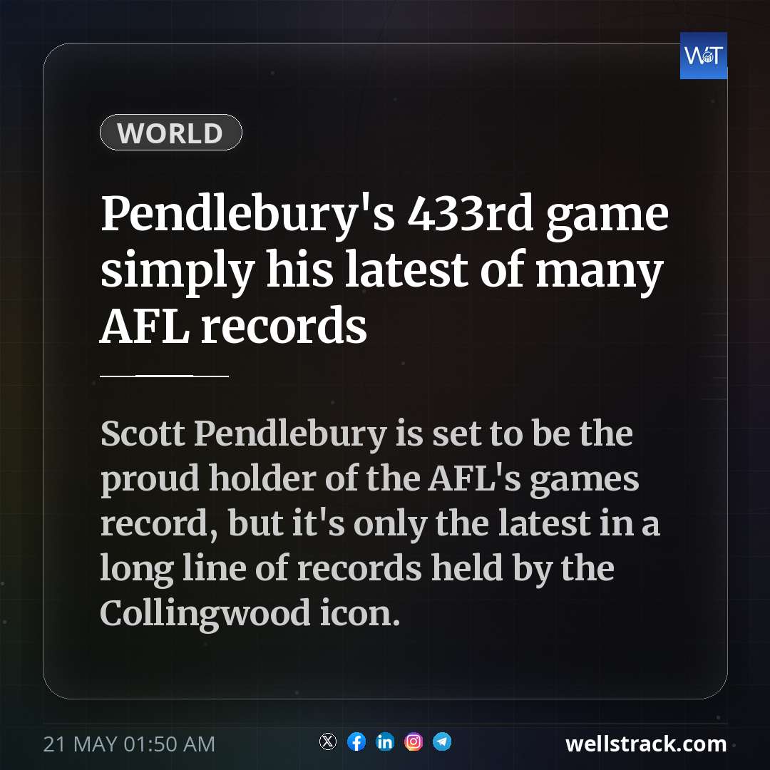 Pendlebury's 433rd game simply his latest of many AFL records — WellsTrack