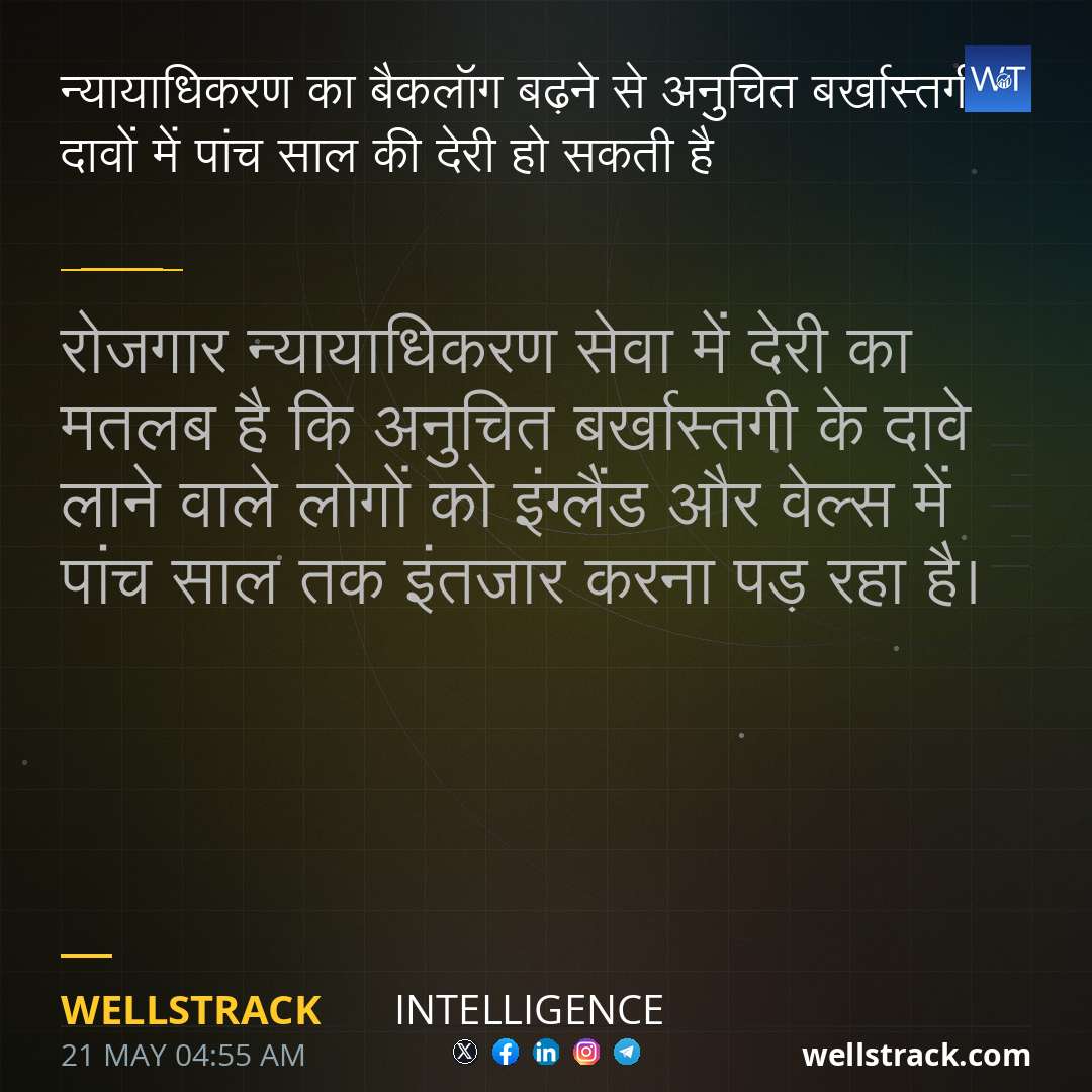 न्यायाधिकरण का बैकलॉग बढ़ने से अनुचित बर्खास्तगी के दावों में पांच साल की देरी हो सकती है — WellsTrack
