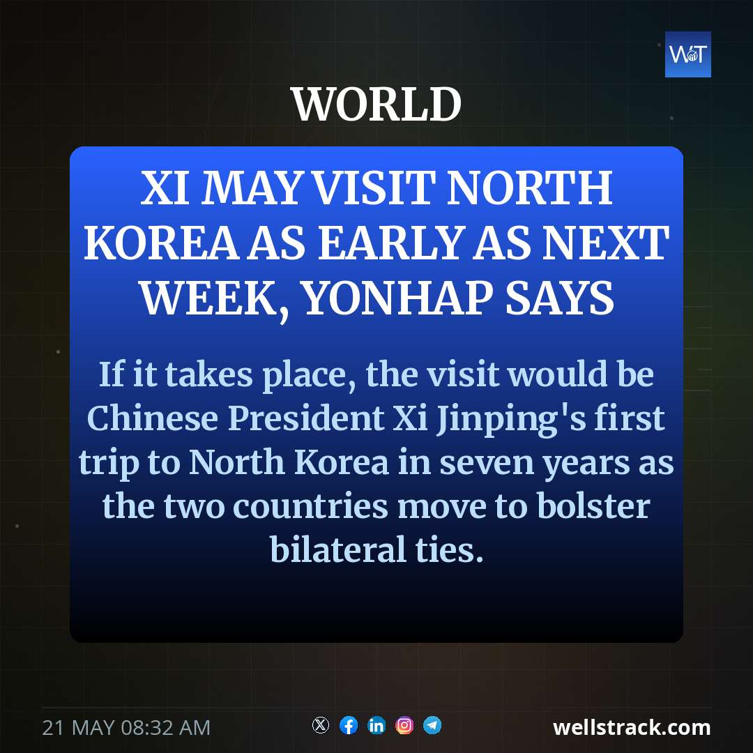 Xi may visit North Korea as early as next week, Yonhap says — WellsTrack