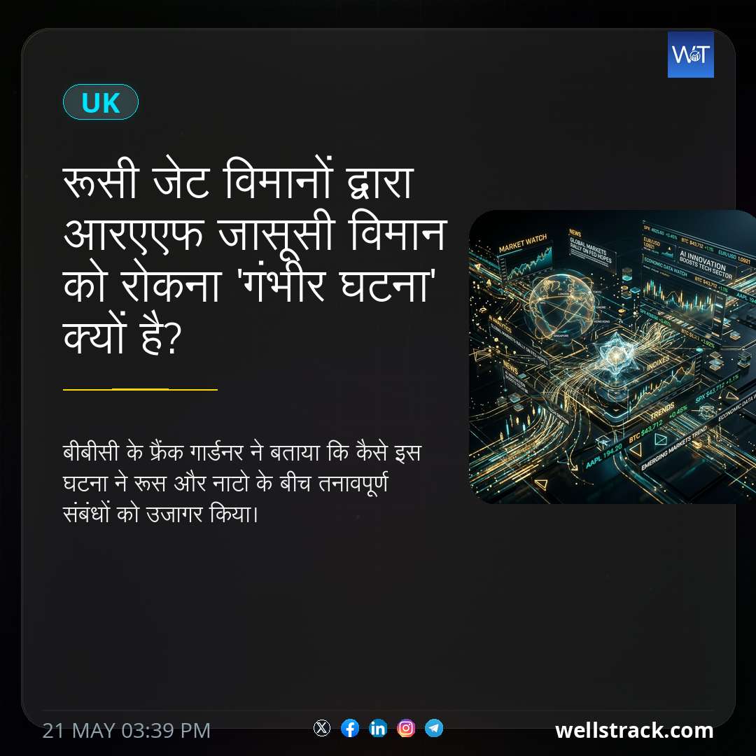 रूसी जेट विमानों द्वारा आरएएफ जासूसी विमान को रोकना 'गंभीर घटना' क्यों है? — WellsTrack