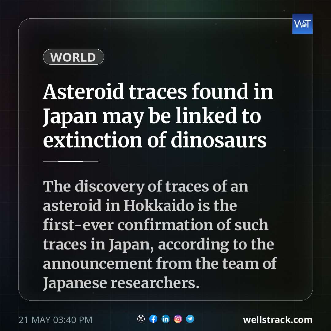 Asteroid traces found in Japan may be linked to extinction of dinosaurs — WellsTrack