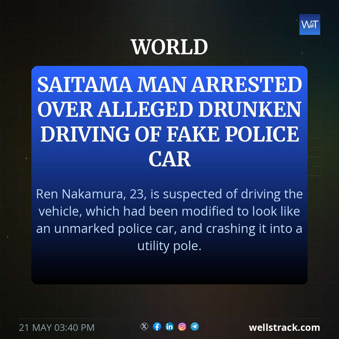 Saitama man arrested over alleged drunken driving of fake police car — WellsTrack
