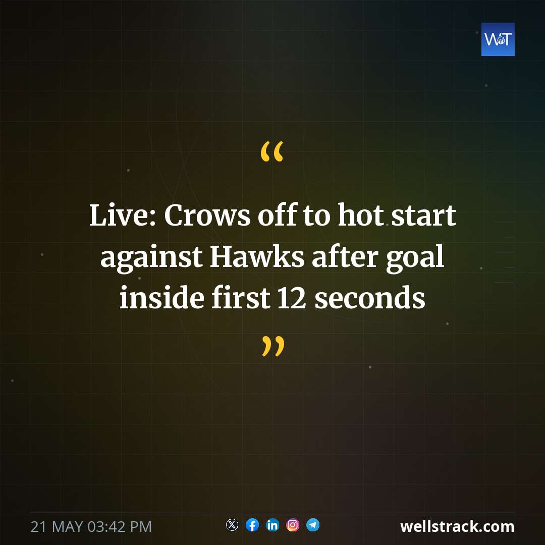 Live: Crows off to hot start against Hawks after goal inside first 12 seconds — WellsTrack