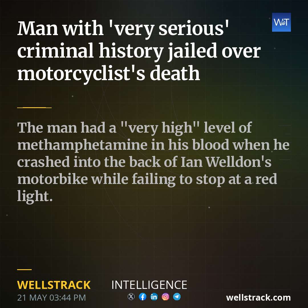 Man with 'very serious' criminal history jailed over motorcyclist's death — WellsTrack