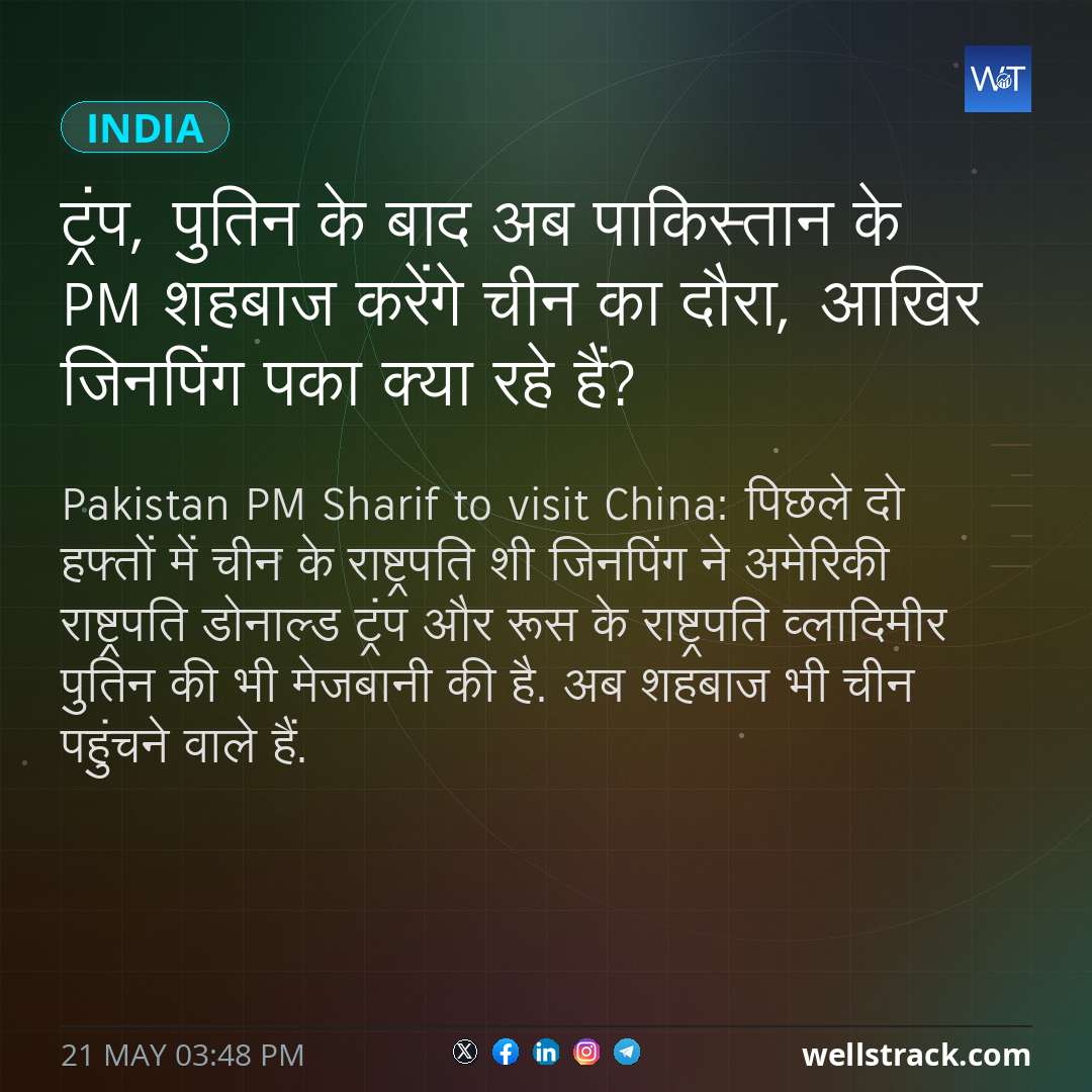 ट्रंप, पुतिन के बाद अब पाकिस्तान के PM शहबाज करेंगे चीन का दौरा, आखिर जिनपिंग पका क्या रहे हैं? — WellsTrack