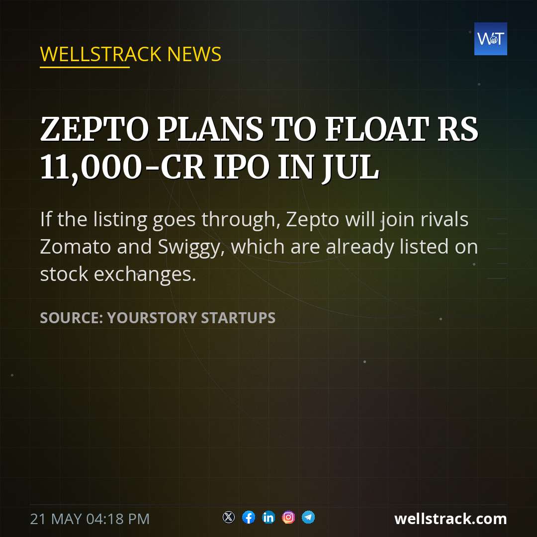 Zepto plans to float Rs 11,000-Cr IPO in Jul — WellsTrack