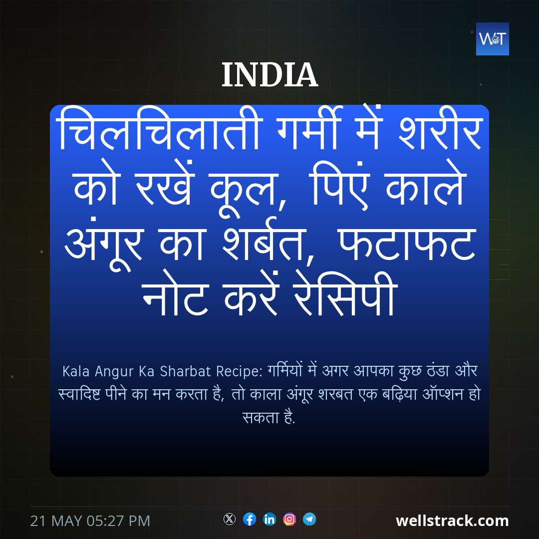 चिलचिलाती गर्मी में शरीर को रखें कूल, पिएं काले अंगूर का शर्बत, फटाफट नोट करें रेसिपी — WellsTrack